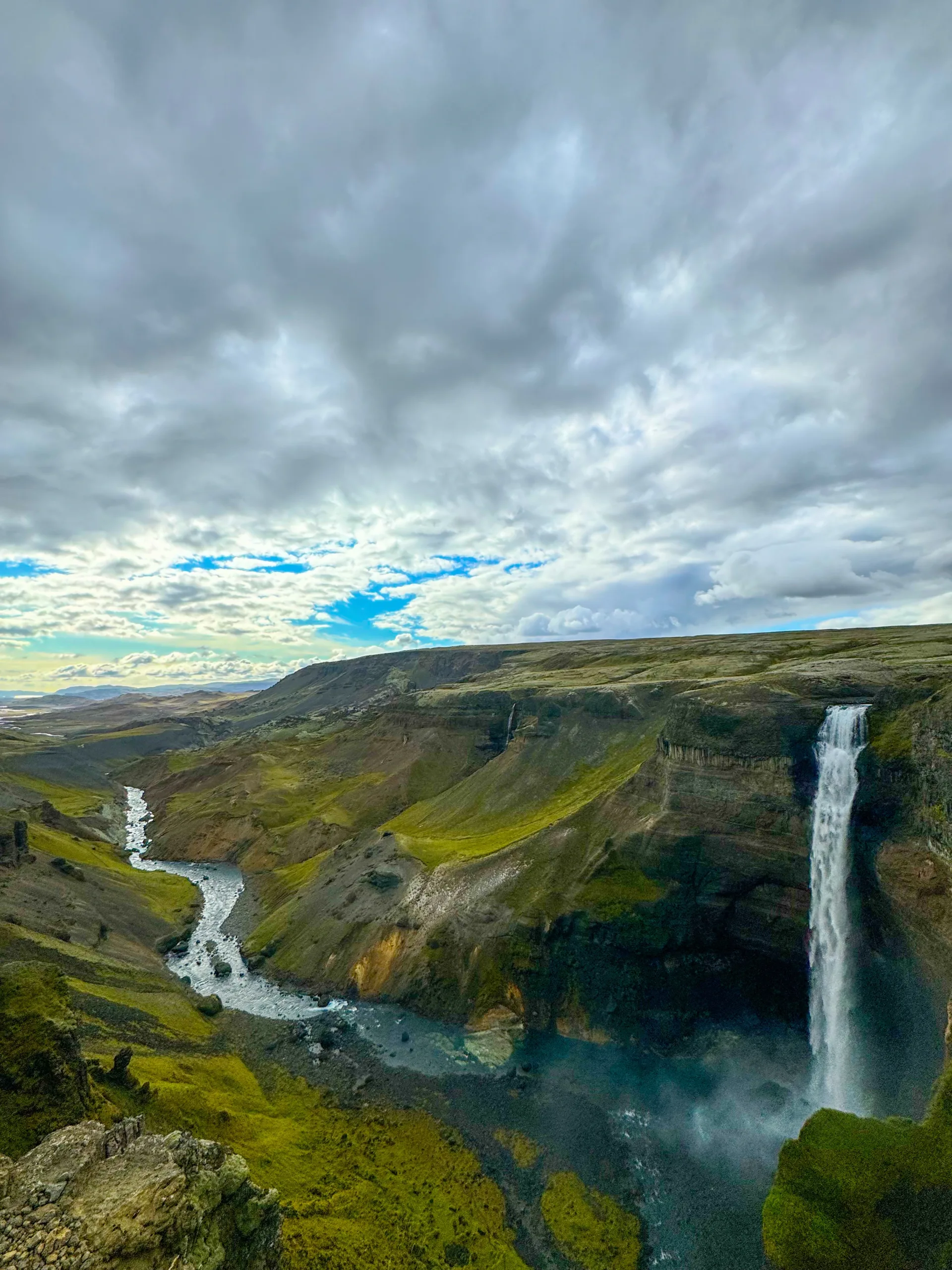 Háifoss Islande paysage vallée cascade Háifoss Islande paysage vallée cascade
