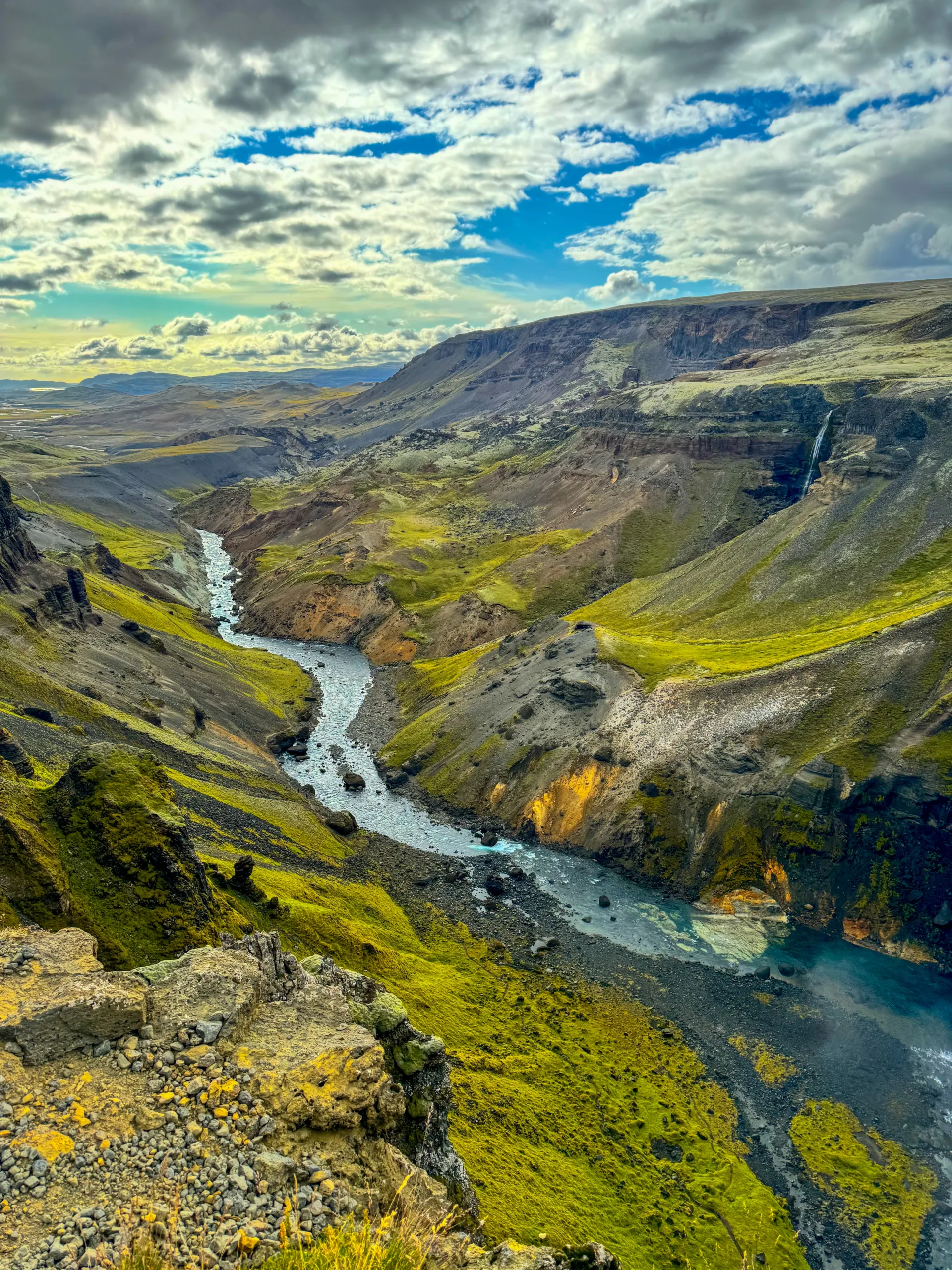 Háifoss Islande paysage vallée Háifoss Islande paysage vallée