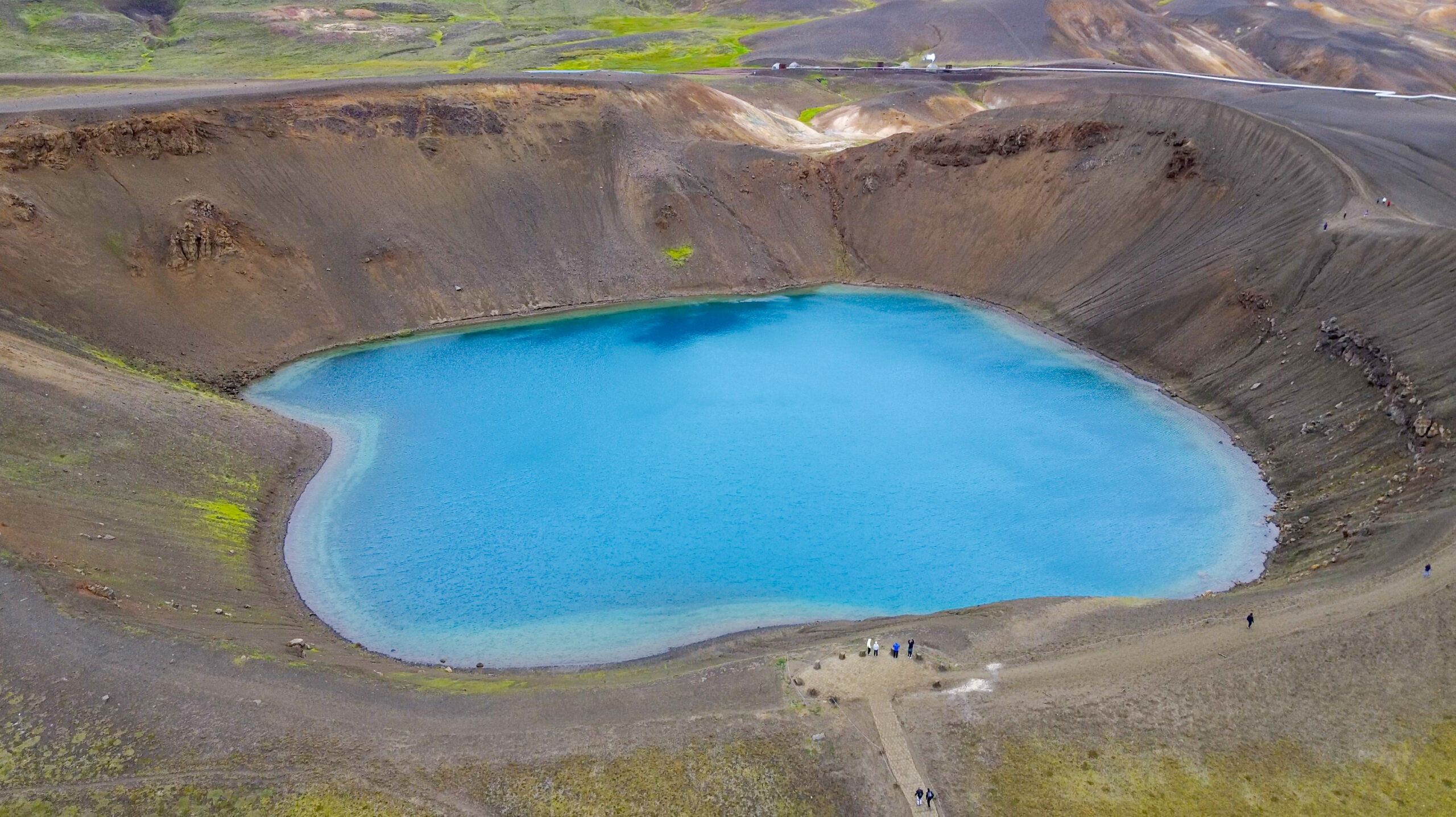 Krafla islande vue drone